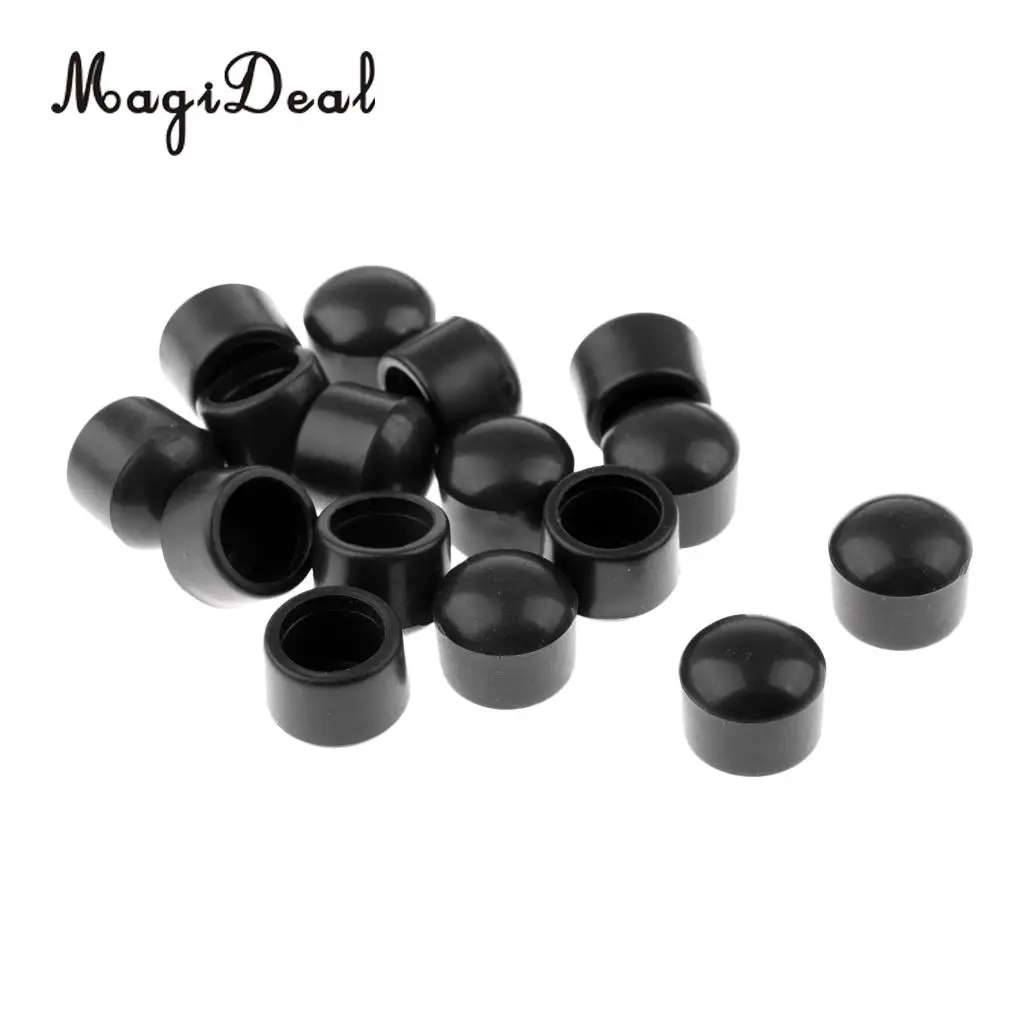 MagiDeal 16 Pieces - Table Football Rod Cover End Caps - Soccer Foosball Machine Rubber Caps  Accessories