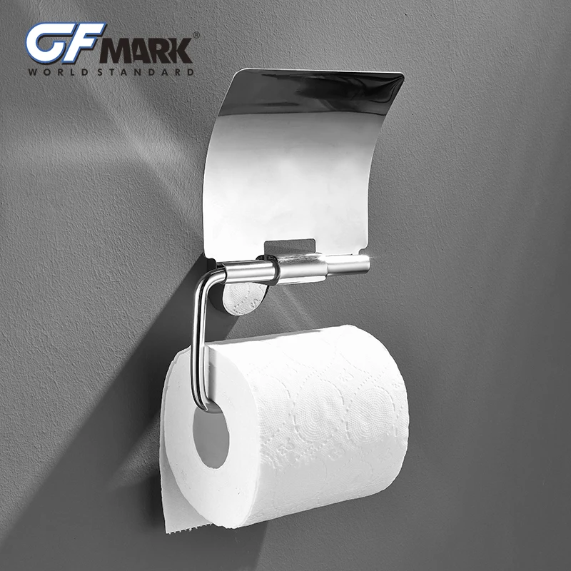 Держатель для туалетной бумаги GFmark хромированный настенный держатель с крышкой