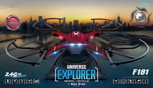 Frete grátis F181 Profissional RC Quadcopter Drones com Câmera de 2MP HD 2.4G 6 Eixos RC Helicóptero zangão Brinquedos VS X8W H9D