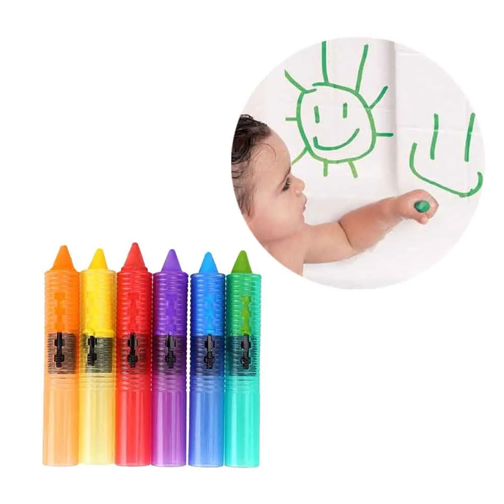 6Pcs High Quality Baby Bath Drawing Toys Kids Bath Crayons Toddler Washable Bathtime Safety Fun Play 2