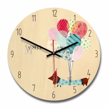 

Meet Jo Wooden Wall Clock Round Vintage for Living Room Home Decor Digital Circular Quartz Watch Diy Self Assembly 1pc