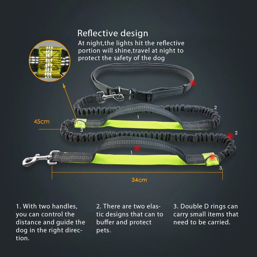 Поводок для собак, для бега, эластичность рук, товары для домашних животных, поводок для собак, ошейник для пробежки, тренировочный поводок, регулируемый пояс, веревка