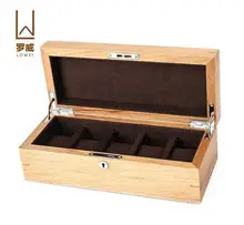 luxury oak 5 slot font b watch b font boxes wood font b watch b font