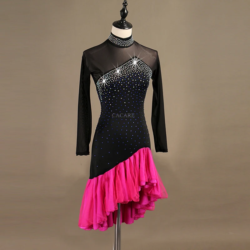 CACARE Латинской платье для танцев Для женщин конкурс латиноамериканских танцев платья с бахромой платье Сальса костюмы бальные танцы Танго 3 варианта