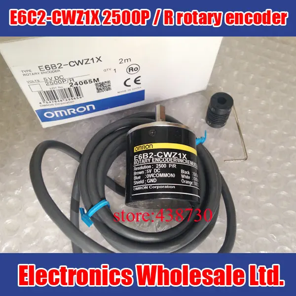 Фотоэлектрический E6C2-CWZ1X 2500 P/R/2500 pulse ABZ 3-фазный роторный кодировщик DC5V |