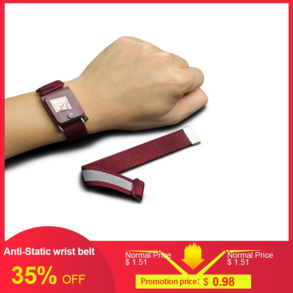 Wine Red New Wireless Anti-Static Wrist Strap Band ESD Discharge AntiStatic Wrist Belt Personal Safety Protector