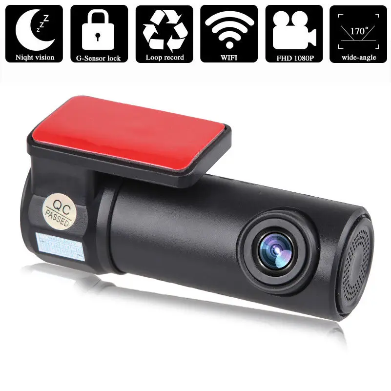 Mini WIFI Dash Cam1080P Car DVR Camera Video Recorder 170° Wide Angle G-sensor 