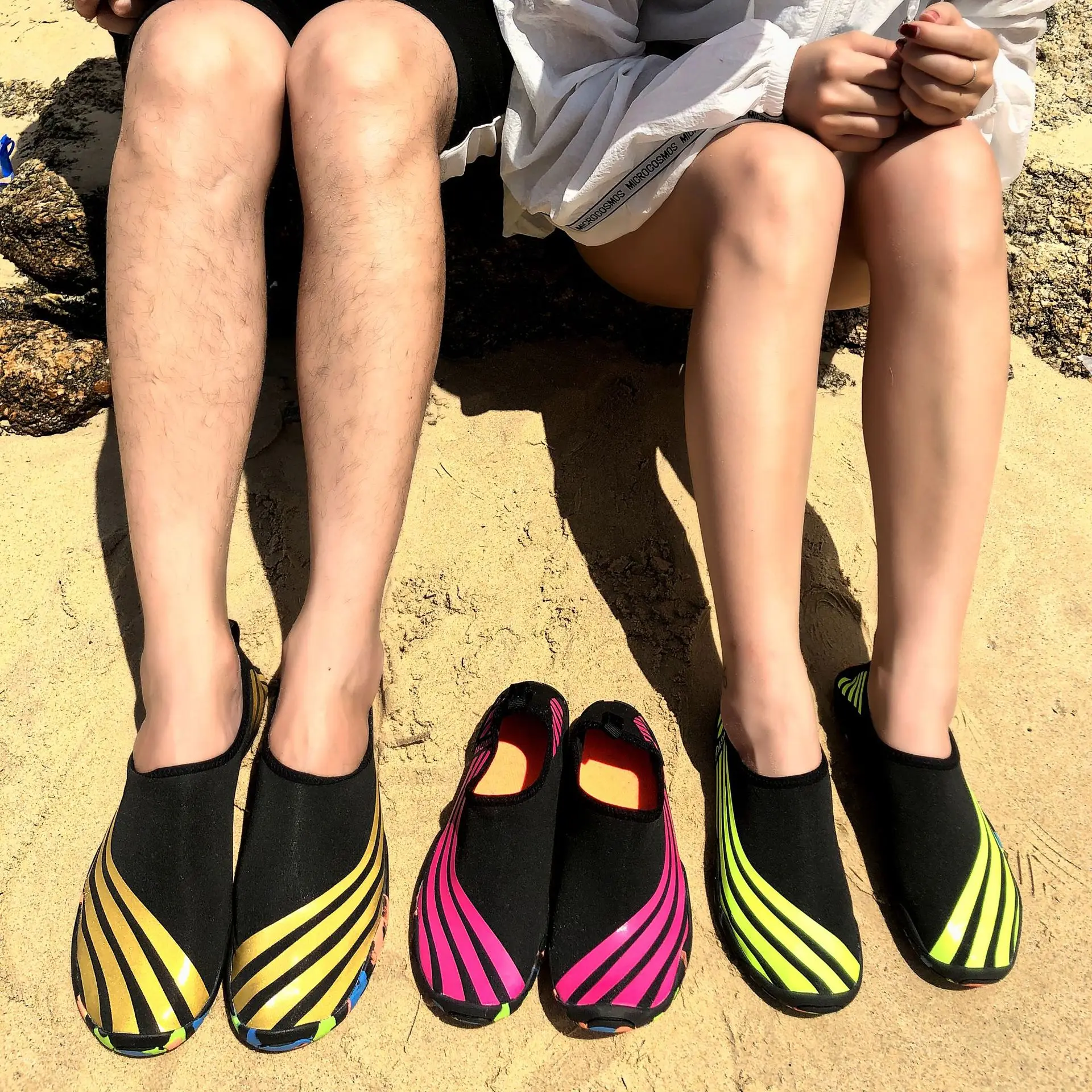 Esporte de Água ao ar Sapatos de Natação Descalço à Beira-mar Livre Sapatos Unissex Latente Wading Condução Fitness Lazer Água Praia Tênis 6 Sapatos de natação
