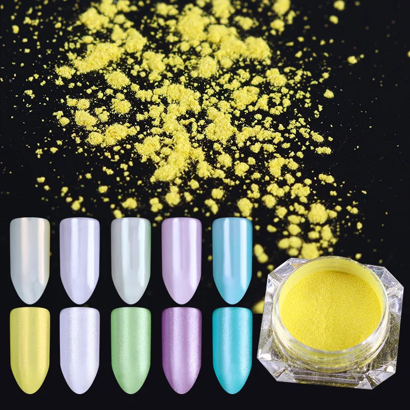 

2g Mirror Pearl Powder Shell Nail Glitter Pigment Makeup Powder Nail Art Dust Manicure Tips Decoration