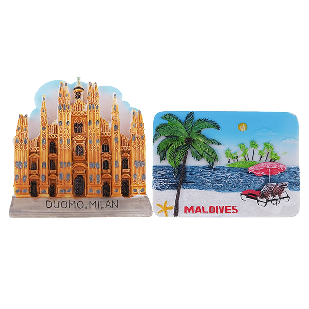 2x Resin Fridge Magnet Refrigerator Stickers Home Decoration