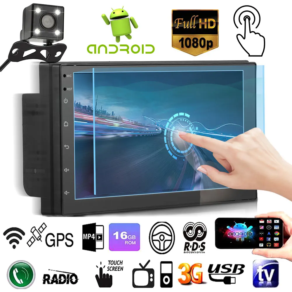 

7 Inch Universal Car MP5 Player GPS Navigation Integrated Machine Radio HD Video Multimedia Bluetooth Free Map Car Electronic