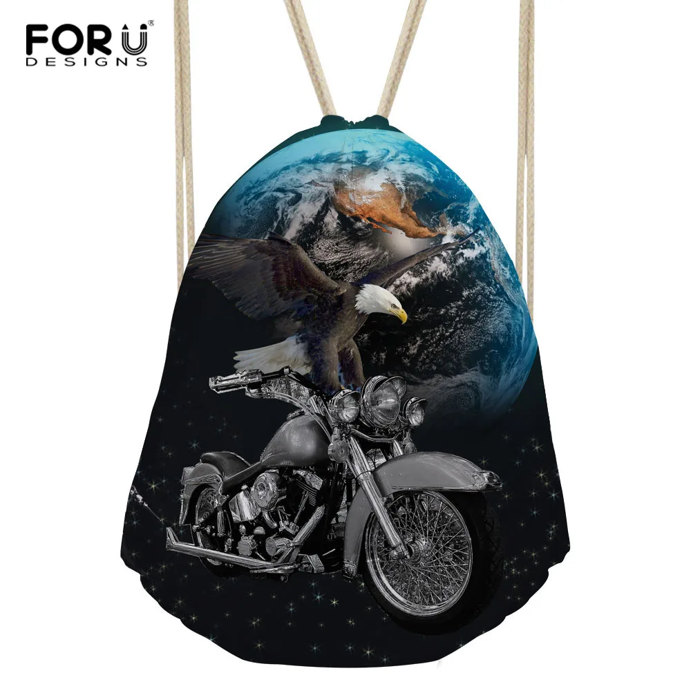 FORUDESIGNS/сумка на шнурке с рисунком Орла для женщин легкий рюкзак