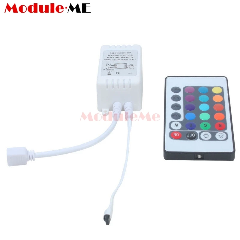 

DC 12V 24Key RGB LED Light Strip IR Sensor Control Controller Sound Music Remote