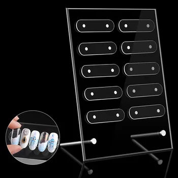 

Nail Art Deck Display Panel Works Showcase Acrylic Transparent Stereo Magnet Adsorption Removable Color Card Display Board D223