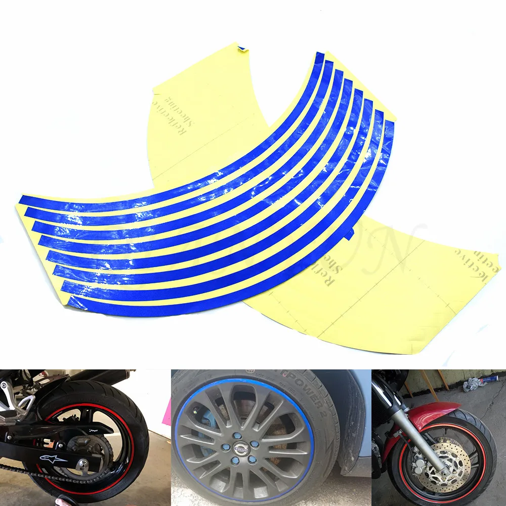 

Motorcycle Styling Wheel Hub Tire Reflective Sticker Car Decorative Stripe Decal For Honda CB 599 919 400 CB600 HORNET CBR 600