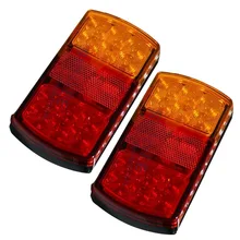 12V 2 предмета 24 светодиодный автомобиль грузовик светодиодный задний светильник Аварийные огни светодиодные задние фонари для прицепов сигнала поворота светильник s тормозной светильник