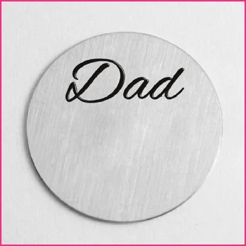 

10PCS 22MM New Dad Floating Plates For 30mm Living Memory Locket For Gift SP0123