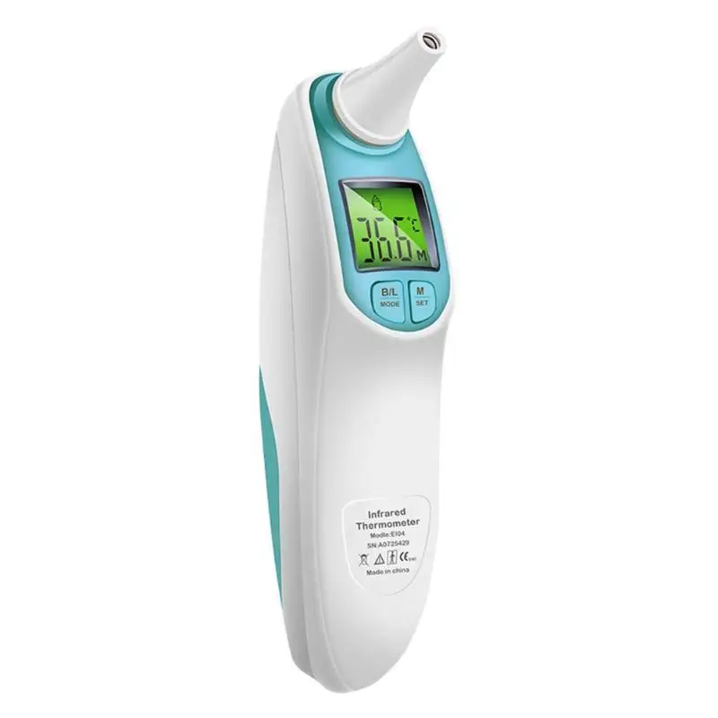Цифровой инфракрасный термометр для детей, прибор для измерения температуры, термометр для ушей, ЖК-подсветка