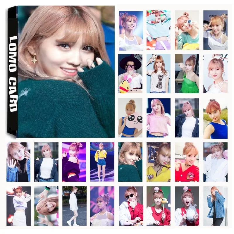 30pcs Set Kpop Twice Momo Single 01 Tt Album Hd Photo Card Pvc Cards Self Made Lomo Card Photocard Aliexpress Education Office Supplies