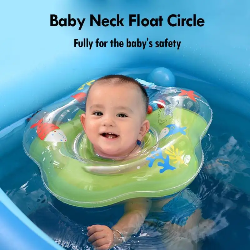 Детские плавательные утолщаются Плавательный круг для шеи Круг безопасности Младенцы Новорождённые купания кольцо игрушки аксессуары