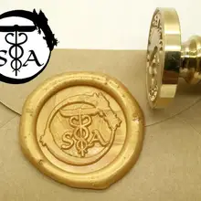 Именной вензель пользовательский Дух змея скипетр инициалы воск печать штамп Свадебные печати свадебные приглашения печать на заказ свадьба