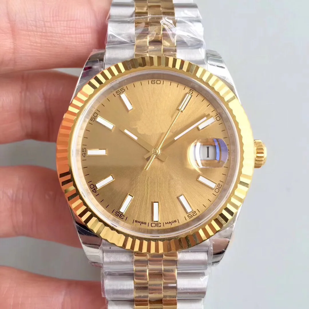 

Luxury men's watch DAY JUST m126333-0010 gold 41MM dial 2813 automatic movement original two-color strap sapphire wristwatch