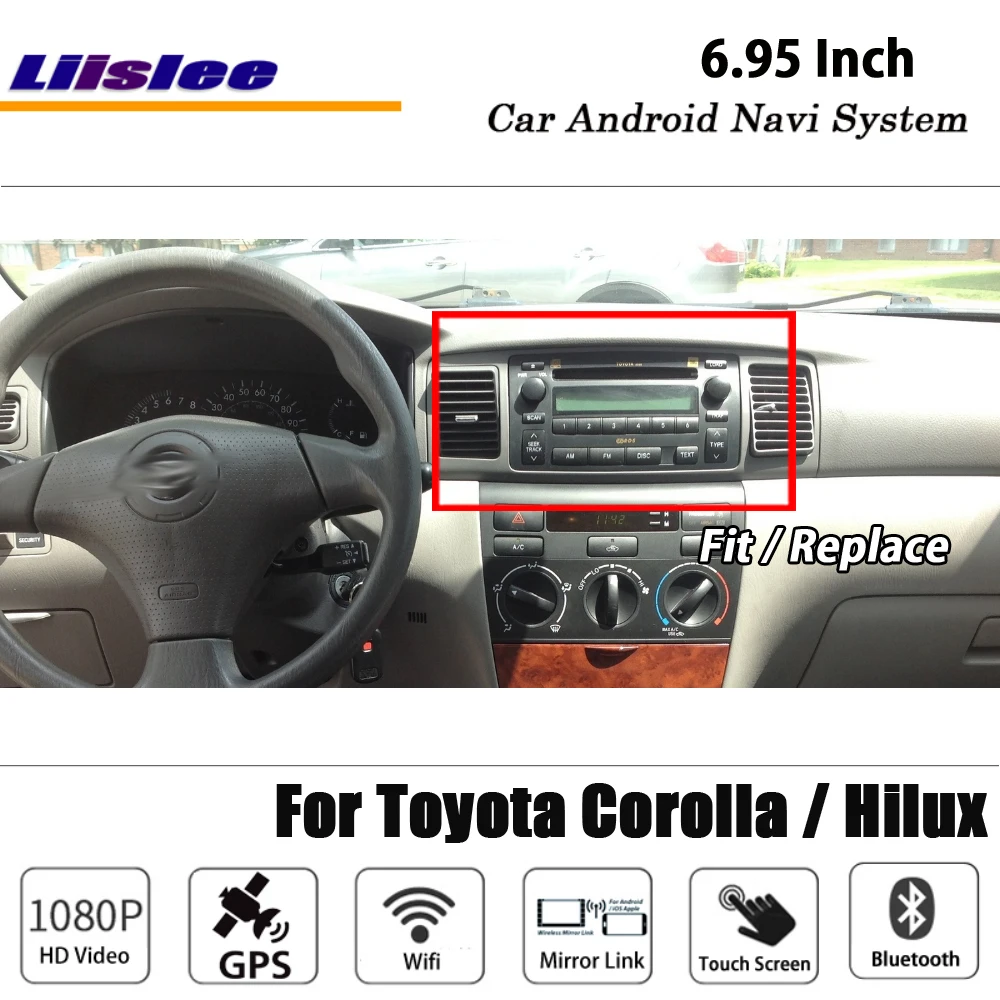 Liislee Android 8,1 для Toyota Corolla/Hilux для стерео-Радио автомобильной видеокамера BT Wi-Fi Carplay gps навигационная карта навигации Системы мультимедиа