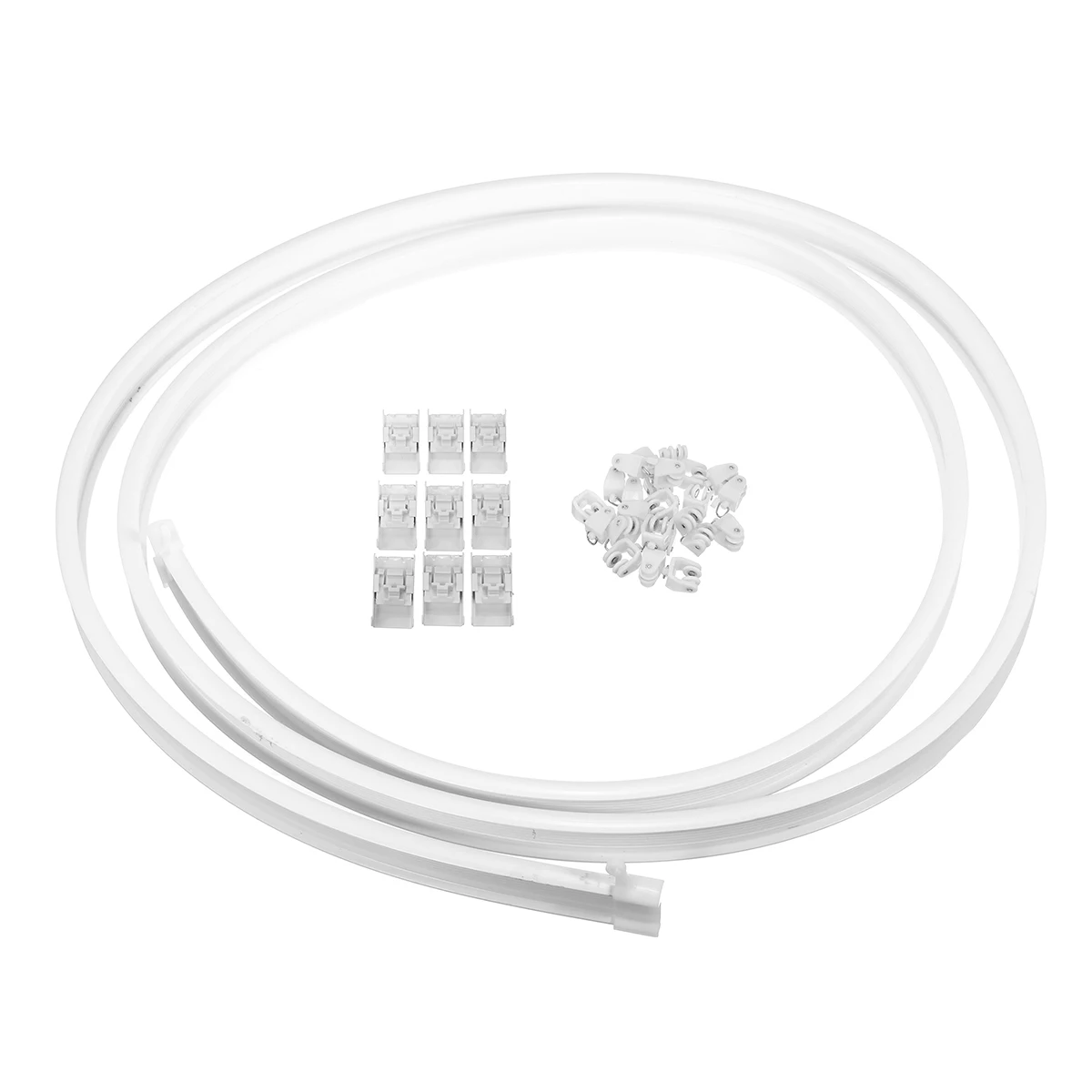 

KIWARM 4.5/3m Bendable Curtain Rail For Windows Visible Track for Nano Silence Cuttable Curtain Accessories Caravan Home Decor