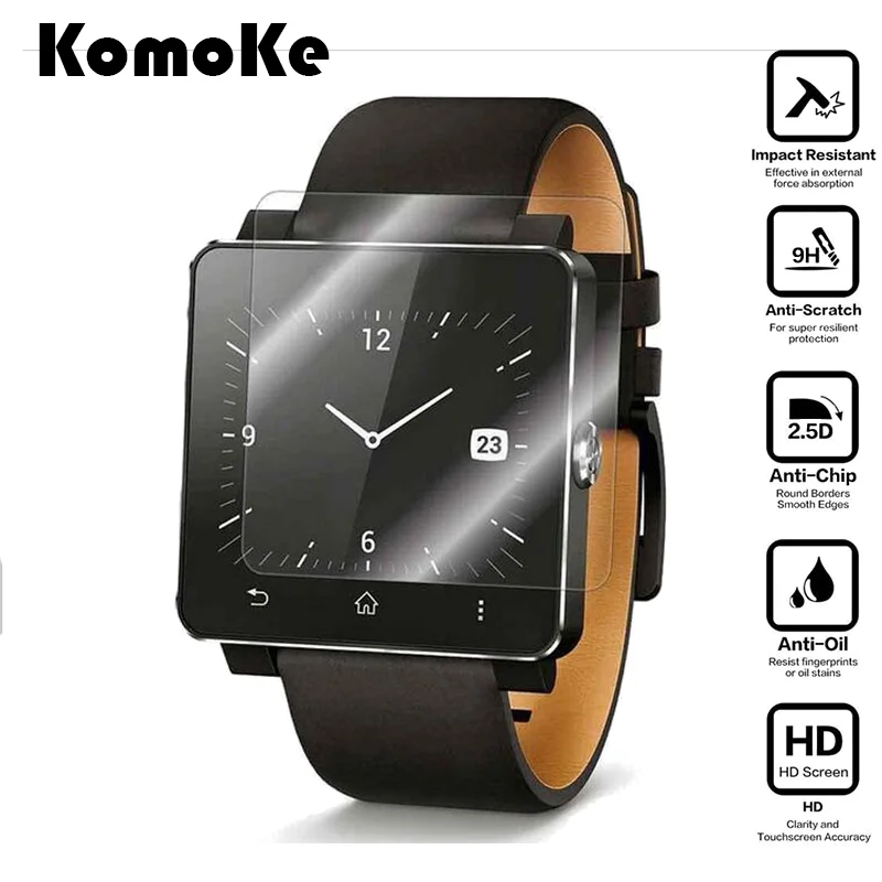 2 шт./лот (1 Стекло + 1 протрите) для sony SmartWatch 2 SW2 Экран Защитная крышка Закаленное Стекло защитная пленка ультра-прозрачное HD гвардии