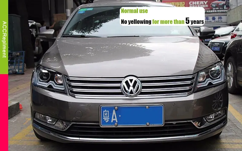 Автомобильный Стайлинг головная лампа для VW Passat B7 светодиодные фары 2011- Европейская версия Passat drl H7 hid Биксеноновые линзы ближнего света