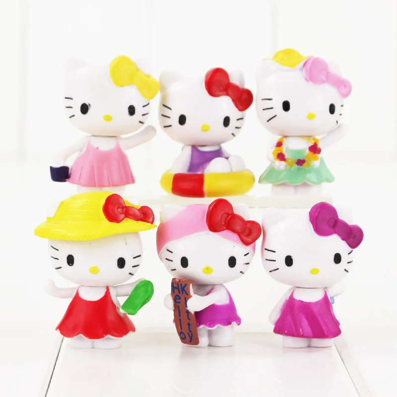 Новое поступление 6 шт./компл. рисунок «Hello Kitty» фигурки прекрасный Anima kitty Кукла ПВХ игрушки подарки для детей