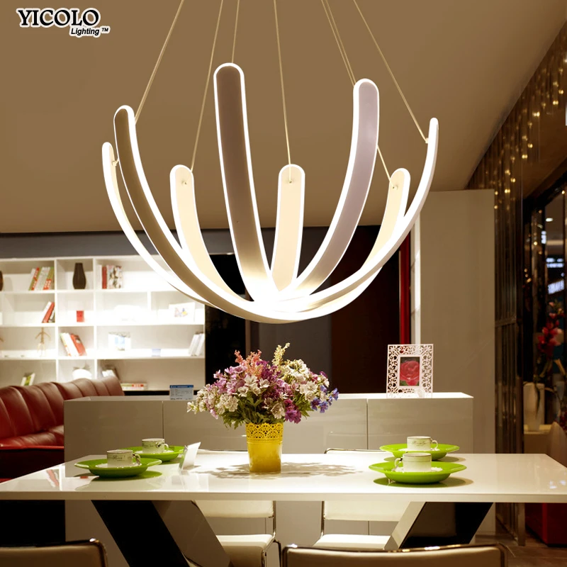 

Dimmable Pendant Lights for Living Dinging Room Kitchen Remote Control Modern Light Fixtures Hanging Lamp Luminaires