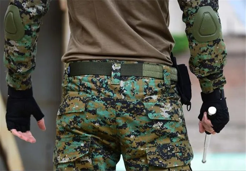 Русские отважные мужские камуфляжные с принтом военные фанаты армейские солдатики боевые тактические брюки Лоскутные карманы камуфляжные длинные штаны для улицы - Цвет: Jungle digital