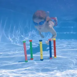 Intex Спорт на открытом воздухе погружения бар плавательный бассейн захватить Дайвинг Stick Игрушка пять цветов включены аксессуар Race stick воды