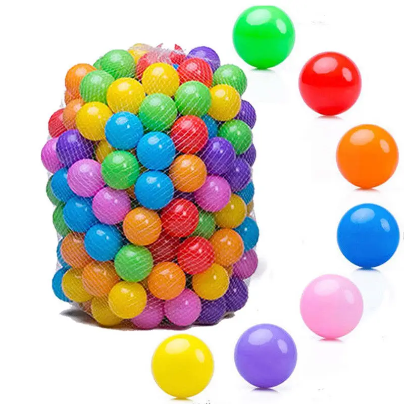 Pudcoco 100 шт. качественная безопасная игрушка для маленьких детей, игрушка для купания, Забавный Красочный мягкий пластиковый Океанский мяч