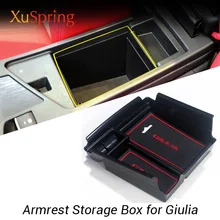 Автомобильная консоль подлокотник ящик для хранения Контейнер автомобильный Стайлинг для Alfa Romeo Giulia(952