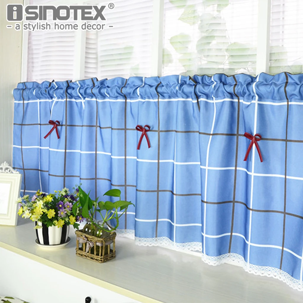 Cortina Da Cozinha Do Mediterr Neo Moda Caf Xadrez Azul Bowknot Cortina Da Cozinha Do Mediterr Neo Moda Caf Xadrez Azul Bowknot