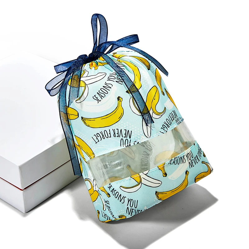 DAUNAVIA الرباط حقيبة مستحضرات التجميل للماء الصيف نمط جديد متعدد الألوان شفافة شخصية تصميم عارضة جيوب البسيطة حزم