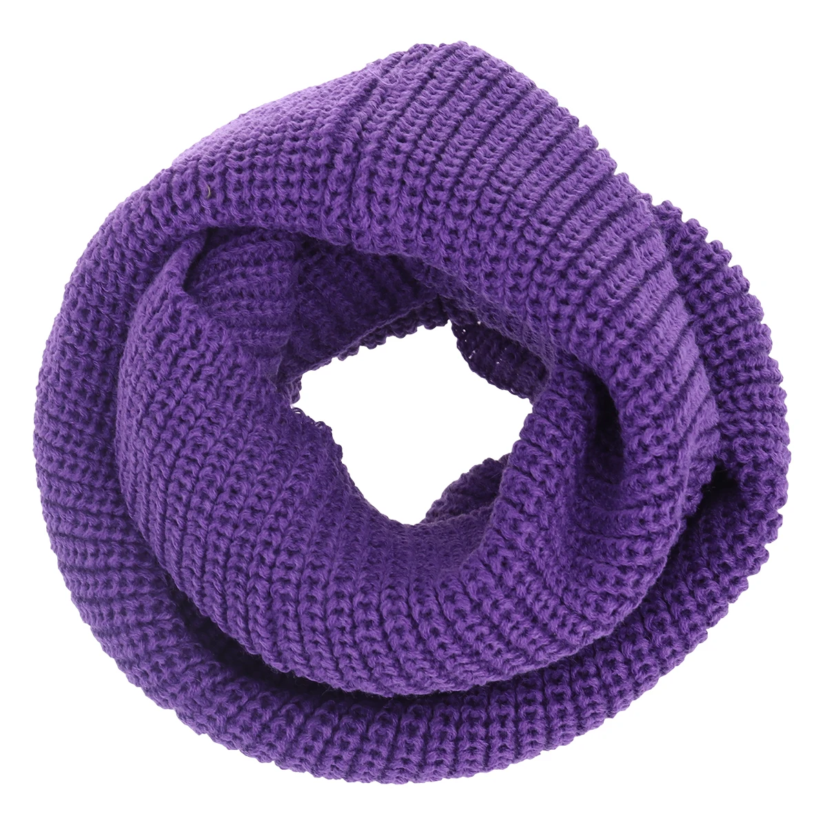 Модные женские теплые вязаные Длинные петли шеи шарф шейный платок(фиолетовый