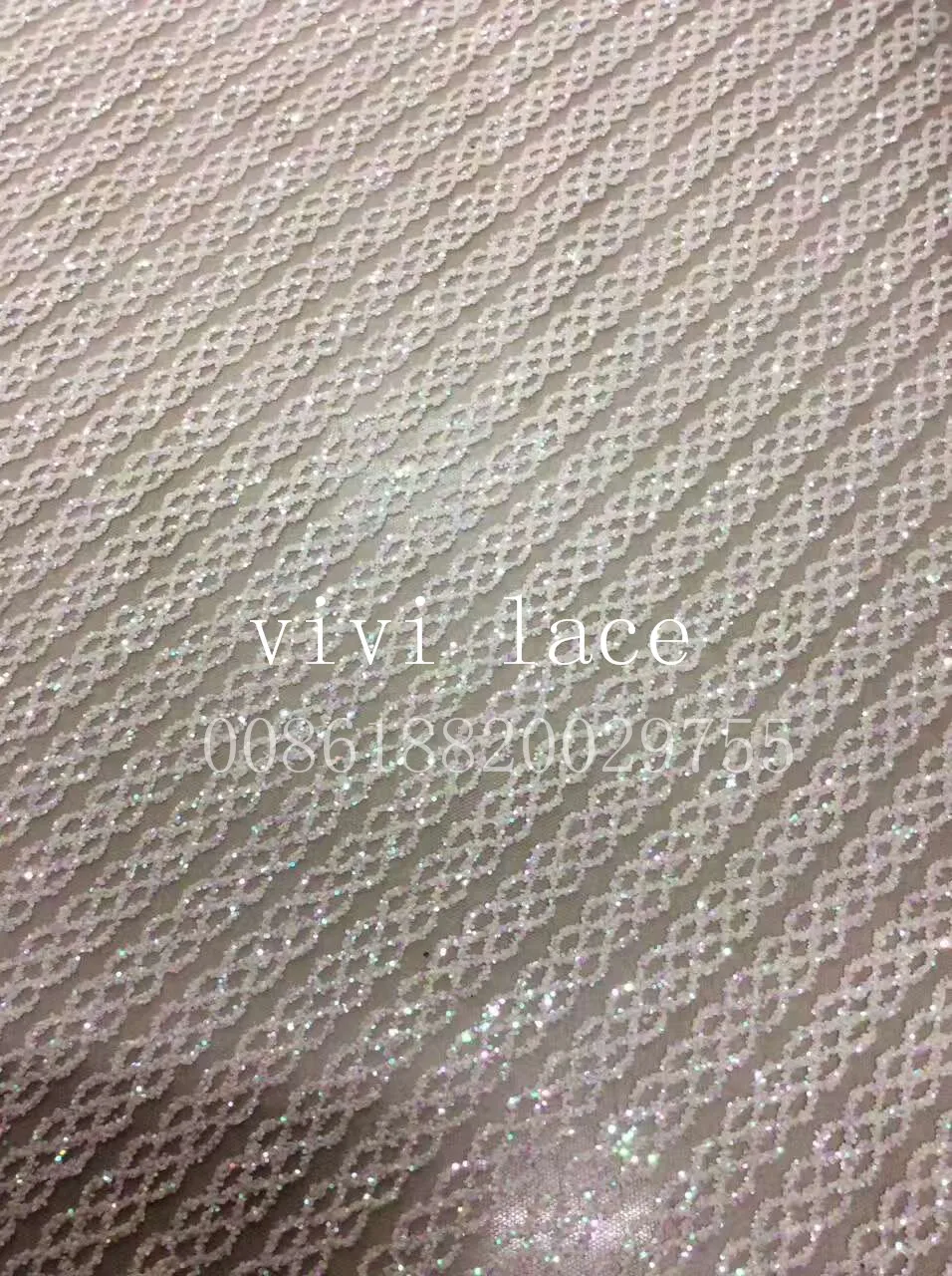 

5yards f394# cream white no 9. luxury pattern hand print sparkle glued glitter african tulle mesh lace for sawing/party