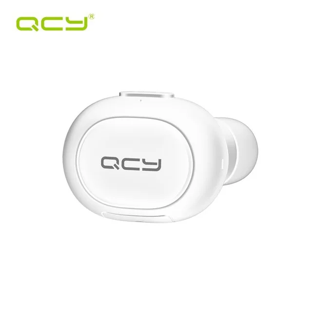 QCY Q26 Мини Bluetooth наушники громкой связи бизнес наушники с микрофоном и портативный чехол для хранения - Цвет: white