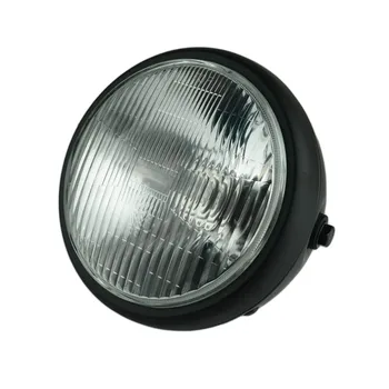 

Clear Motorcycle Headlights High/Low Beam Head Light Lamp Bulb 10mm Side Mount For Harley Suzuki Cafe Racer