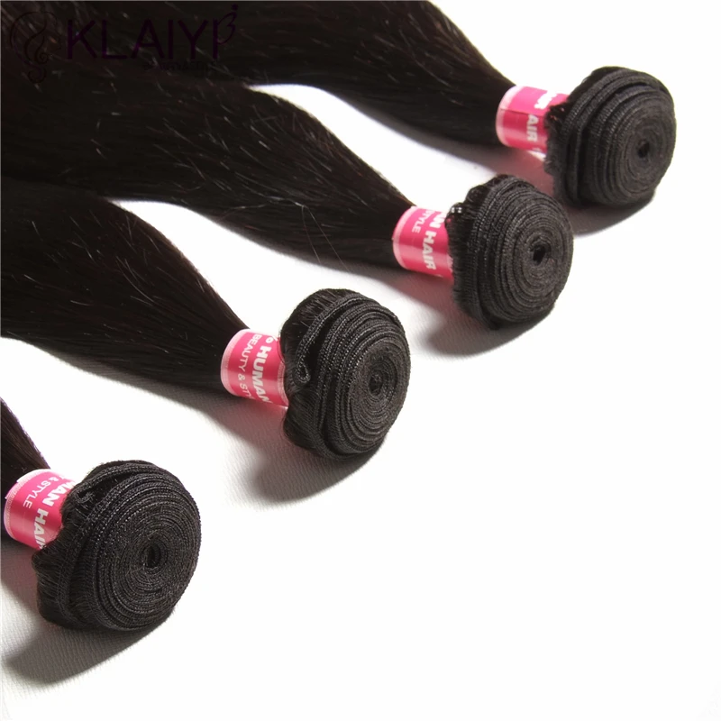 Klaiyi Hair Straight Bundles 8-30 Inch Indian Hair Natural Color Human Hair Bundles Remy Hair Extension Free Shipping
