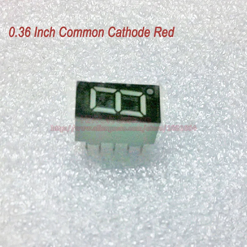 (10 шт./лот) 10 контакты 3611AR 0,36 дюймов 1 бит 7-сегментный красный светодио дный Дисплей общие катод цифровой Дисплей