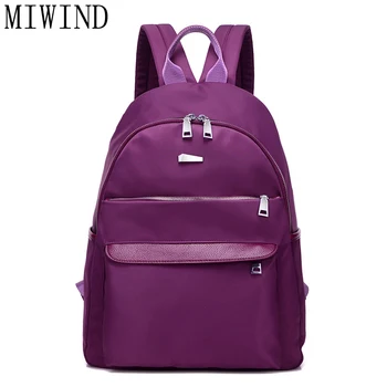 

MIWIND Women Backpack Waterproof Nylon Lady Women's Backpacks Unisex Casual Travel bag Bags mochila feminina TPP048