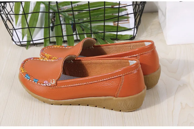 AH 2805-2019 Genuine Leather Women Loafers-28