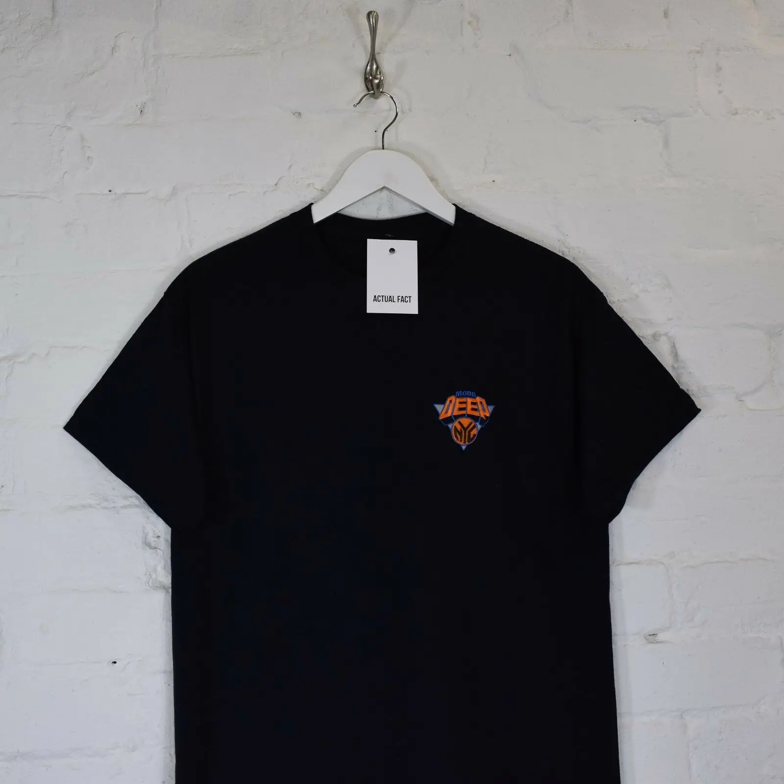 Mob Deep NYC Knicks хип хоп вышитая черная футболка от фактического Fact2019 модный бренд 100%