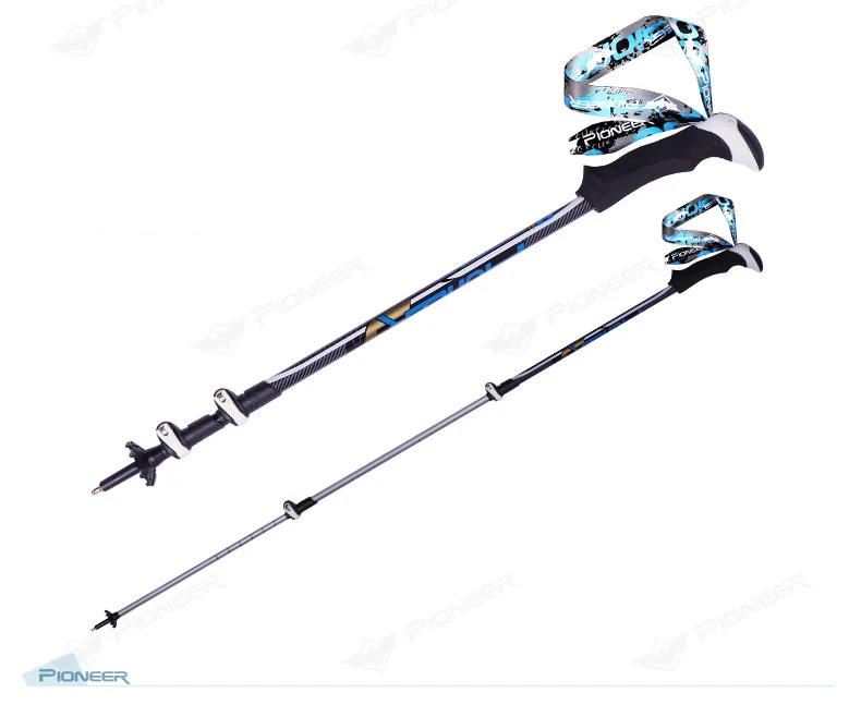 Pólos de Liga de Alumínio Bengala para o Turismo Pólos de Tiro Pioneer Nordic Walking Cane Trekking Caminhadas 1 Par 16 Pólos de Liga de Alumínio Bengala Para