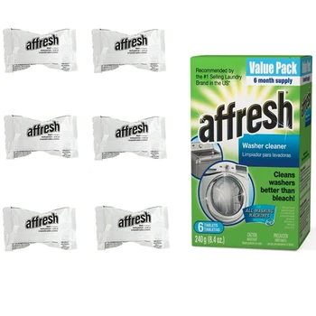 

New Version 6pcs Washing Machine Cleaning Tablet Effervescent Tablet Affresh Washer Cleaner Value Pack asesorio para laundry