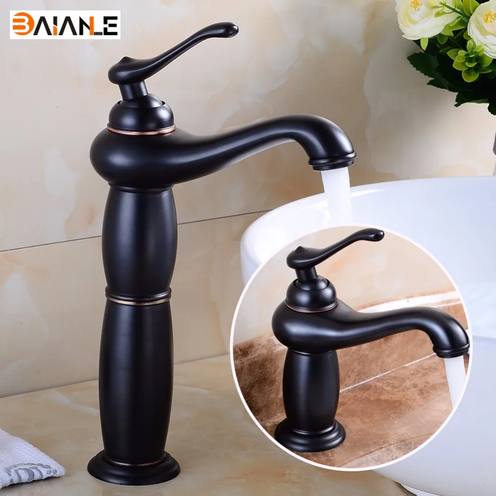 

Basin Faucet Contemporary Black Copper Bathroom Faucet Hot And Cold Faucet Wash Basin Mixer Sink single handle faucet